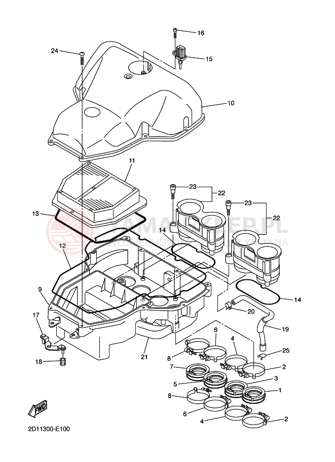 Schemat "Wtrysk paliwa" do Yamaha FAZER