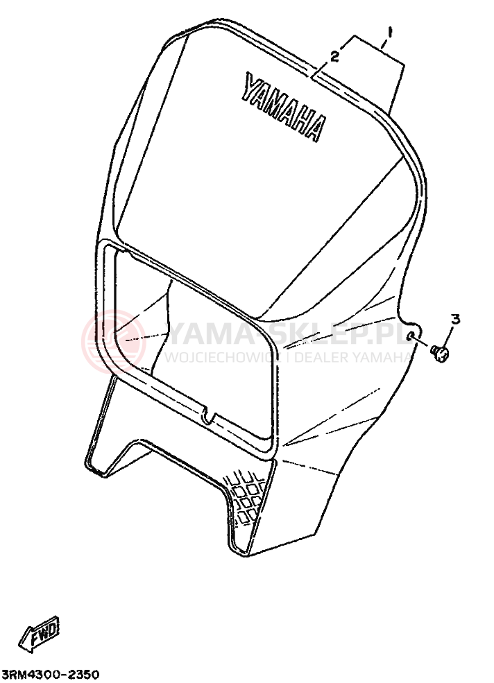 Schemat "Obudowa silnika" do Yamaha DT125R