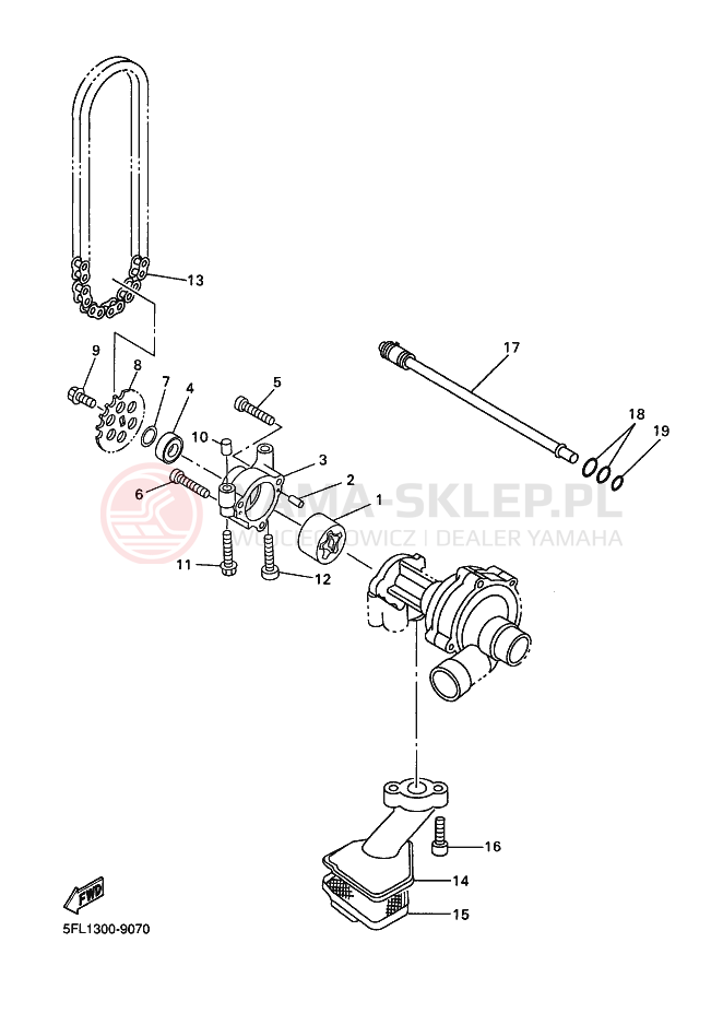 Schemat "Pompa olejowa" do Yamaha YZF-R7 R7