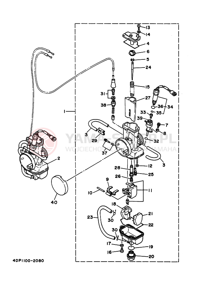 Schemat "Gaźnik" do Yamaha TZ250