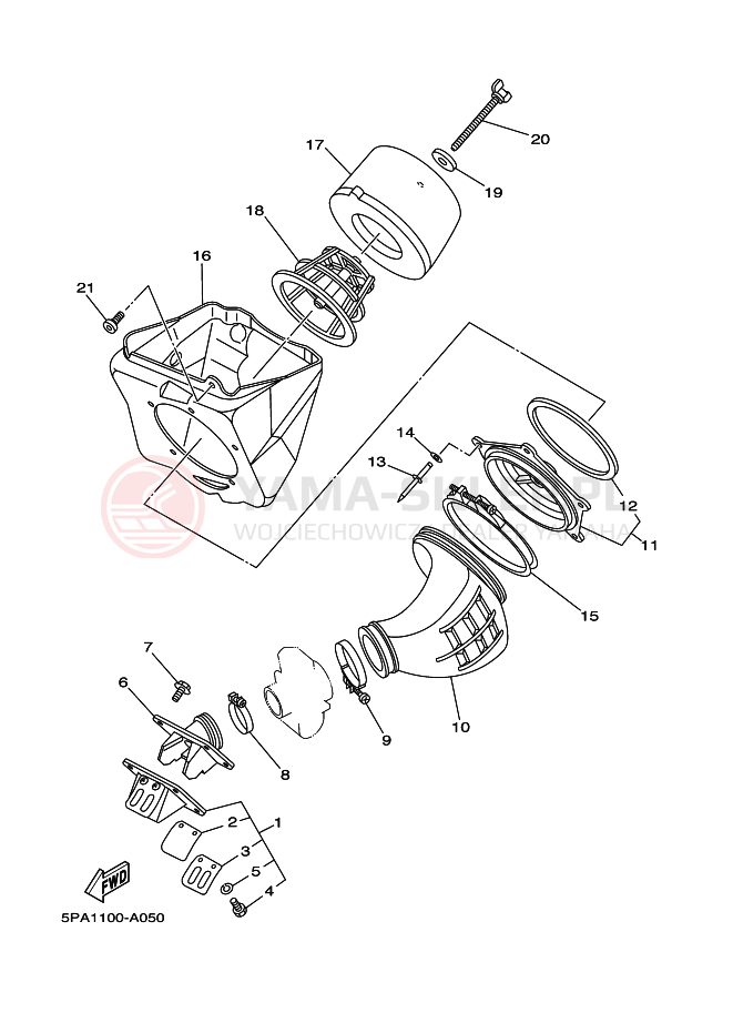 Schemat "Wtrysk paliwa" do Yamaha YZ85