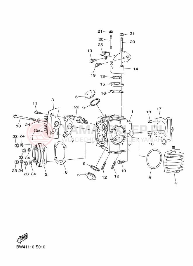 Schemat "głowica" do Yamaha YFZ50