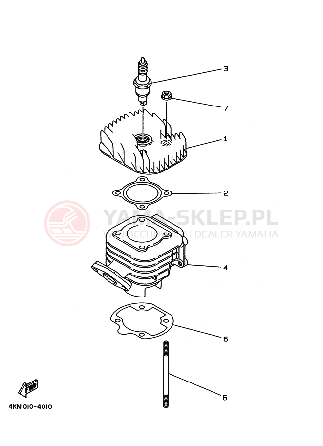 Schemat "cylinder" do Yamaha BA50N GEAR