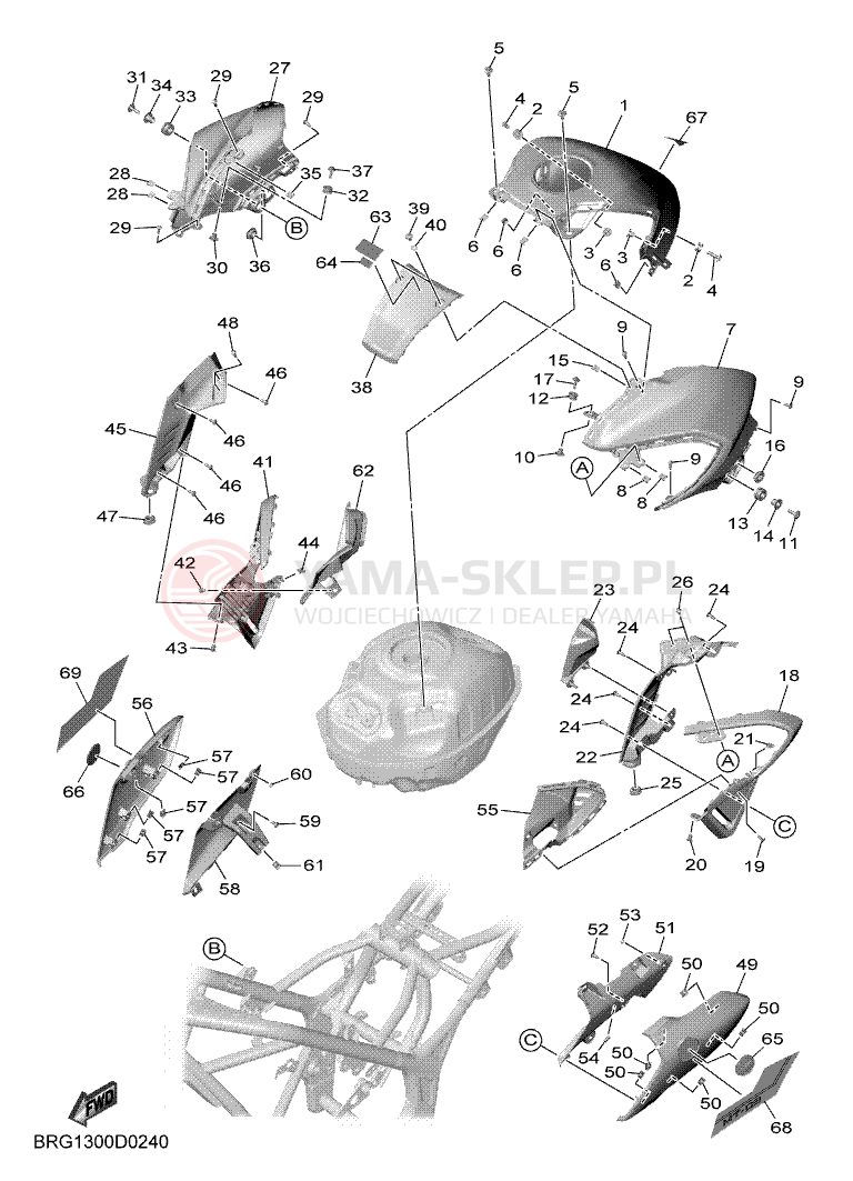 Schemat "ZBIORNIK PALIWA 2" do Yamaha MT-03