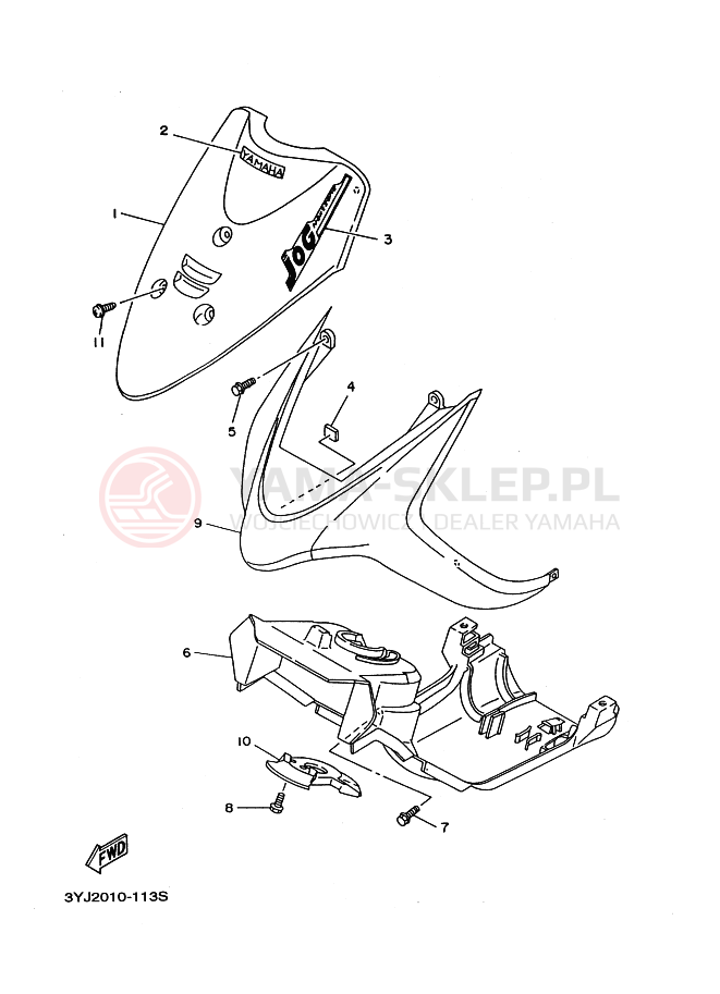 Schemat "błotnik" do Yamaha YG50D JOG D
