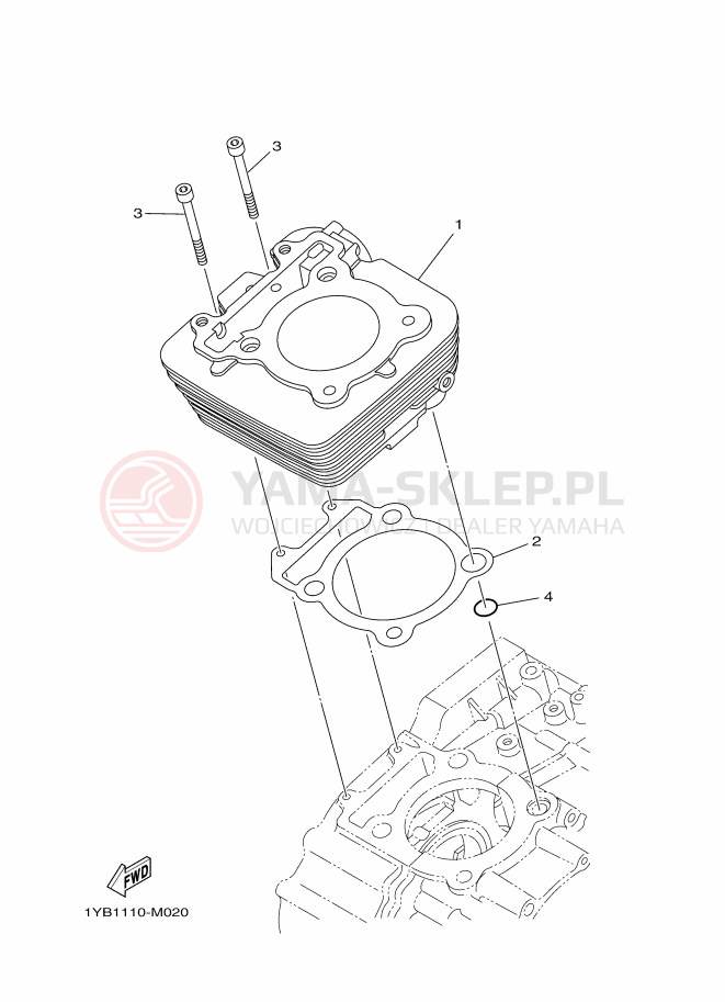 Schemat "cylinder" do Yamaha XT250
