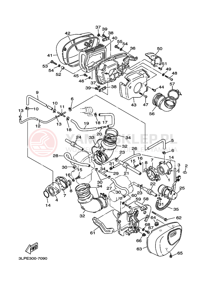 Schemat "Wtrysk paliwa" do Yamaha VIRAGO