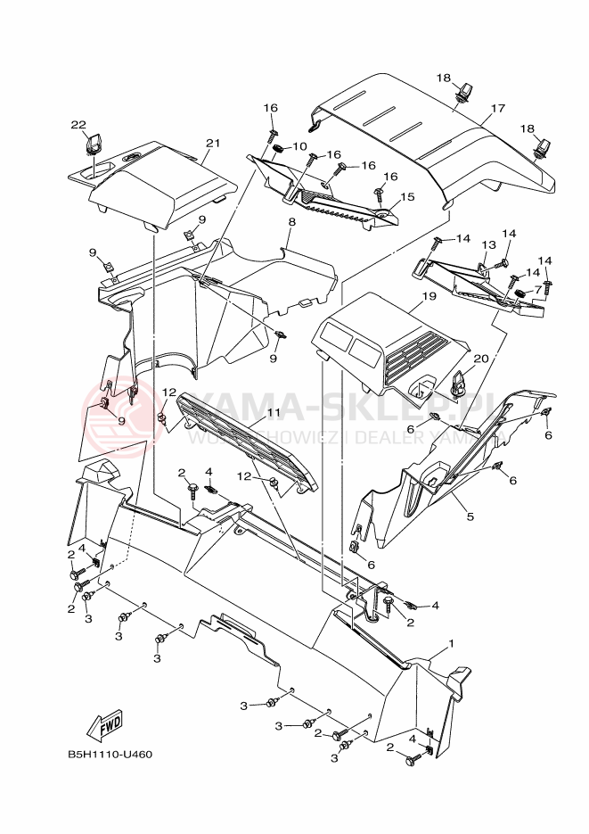 Schemat "Stelaż 2" do Yamaha YXZ1000R SS