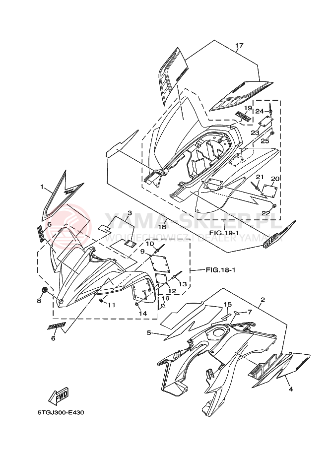 Schemat "naklejki" do Yamaha YFZ450
