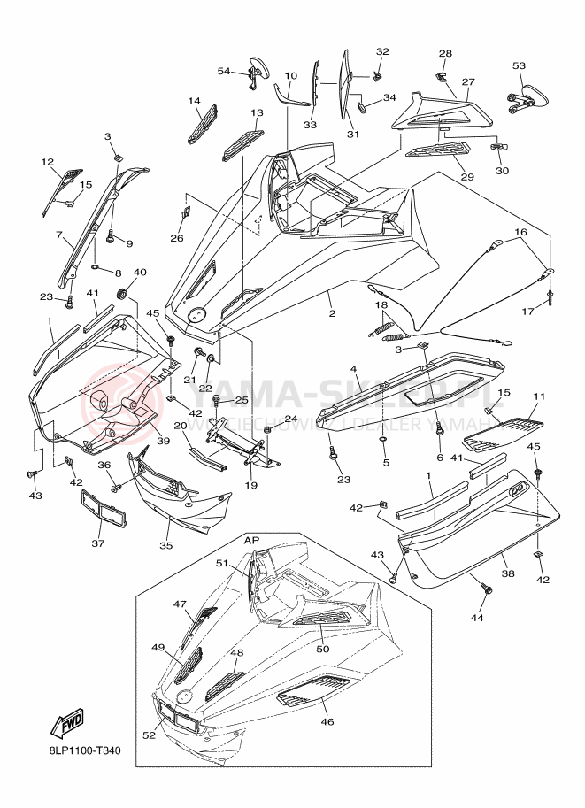 Schemat "Osłony" do Yamaha VK PROFESSIONAL II EPS