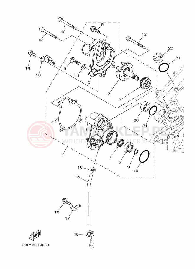 Schemat "Pompa wody" do Yamaha XT1200Z
