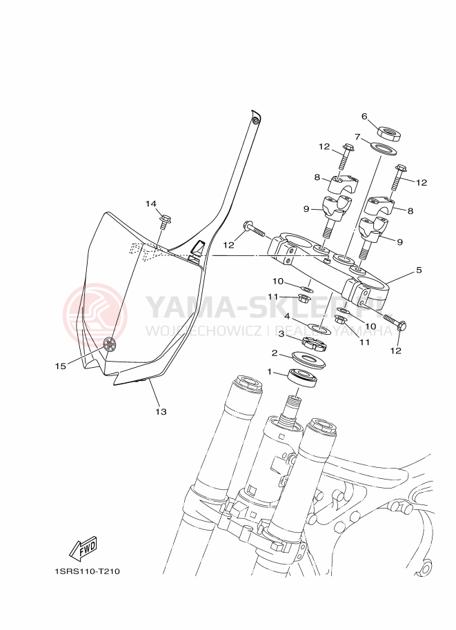 Schemat "Półki zawieszenia" do Yamaha YZ125