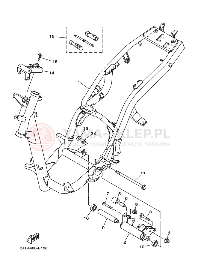 Schemat "rama" do Yamaha AL115C MIO