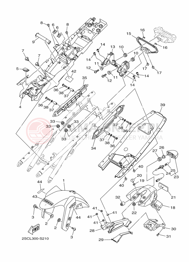 Schemat "błotnik" do Yamaha TRACER 900
