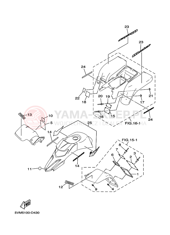 Schemat "naklejki" do Yamaha BLASTER