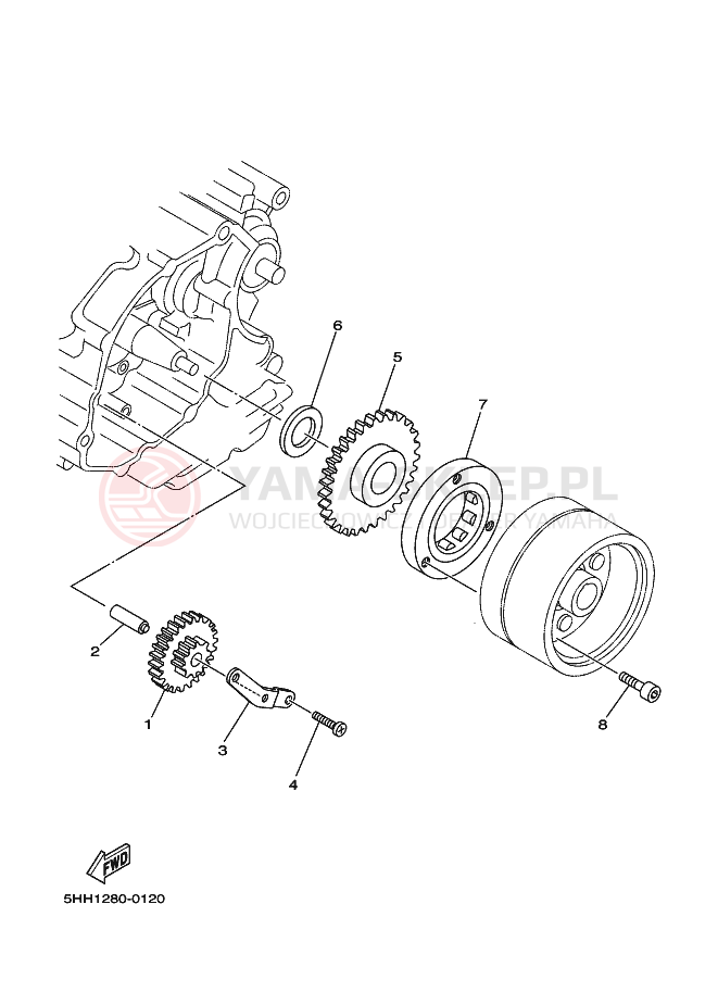 Schemat "rozrusznik" do Yamaha XT125X
