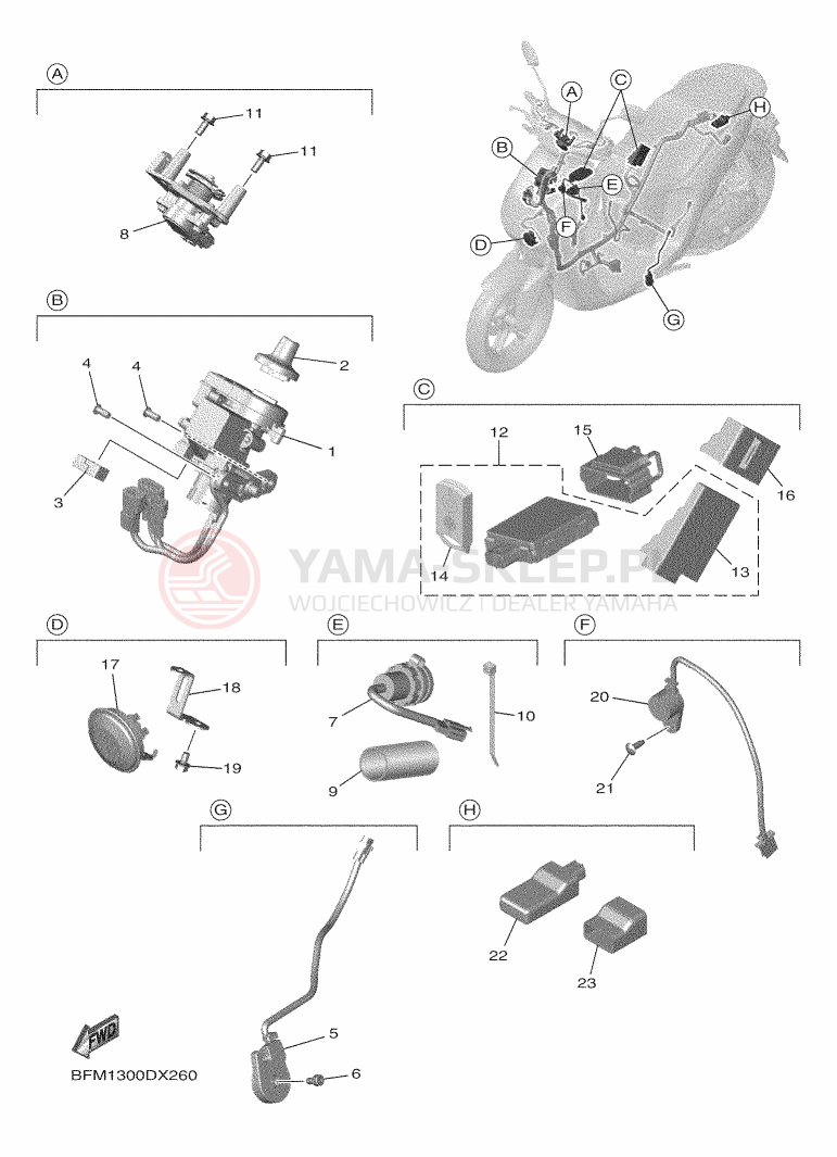 Schemat "układ elektryczny" do Yamaha NEO'S