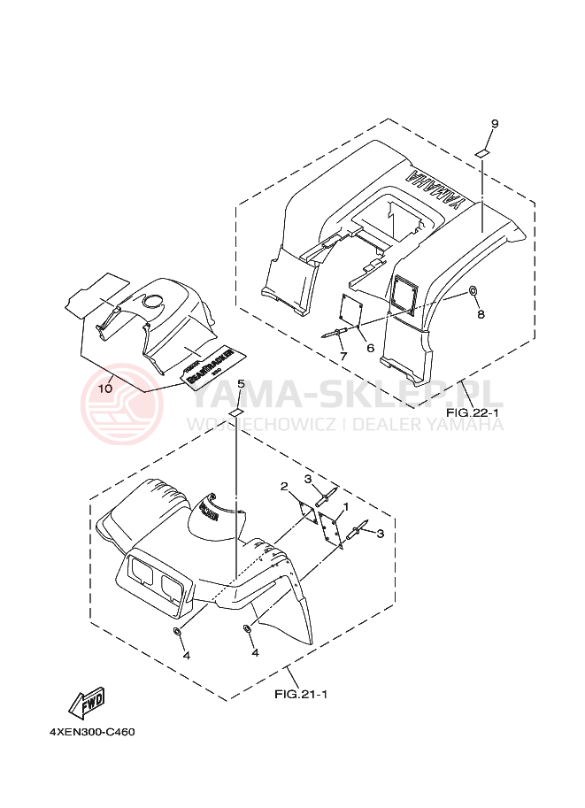 Schemat "naklejki" do Yamaha BEAR TRACKER