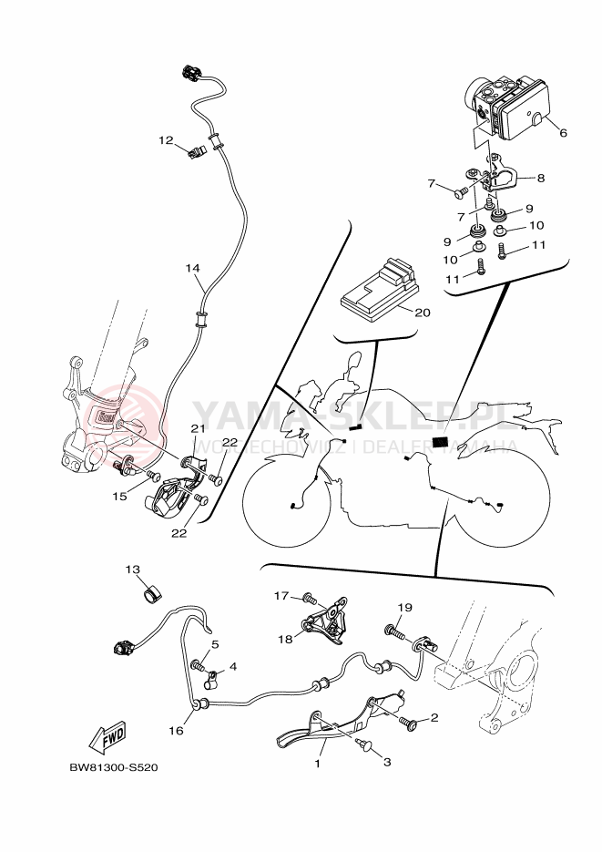 Schemat "SPRZĘT ELEKTRYCZNY 3" do Yamaha MT-10 SP