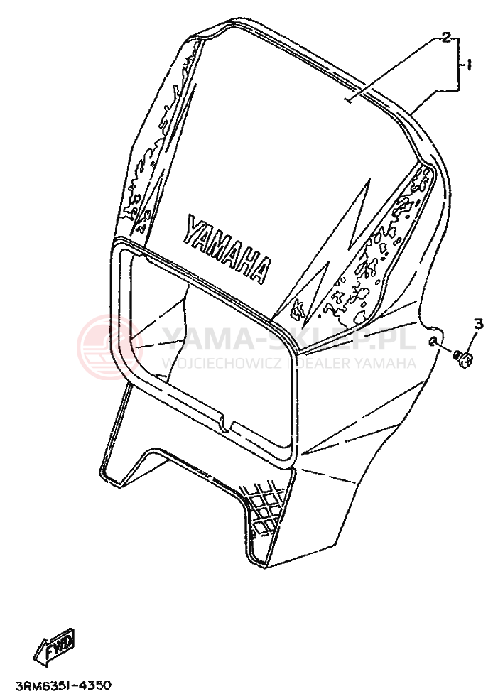 Schemat "Obudowa silnika" do Yamaha DT125R
