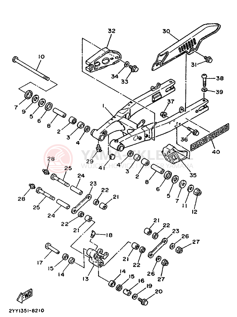 Schemat "wahacz" do Yamaha DT200R