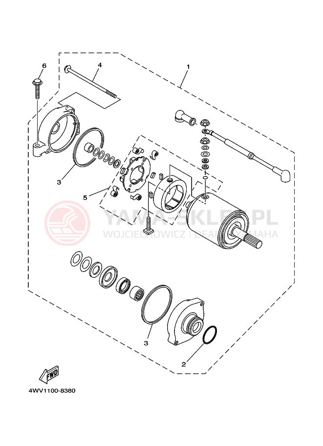 Schemat "rozrusznik" do Yamaha YFM600FWA