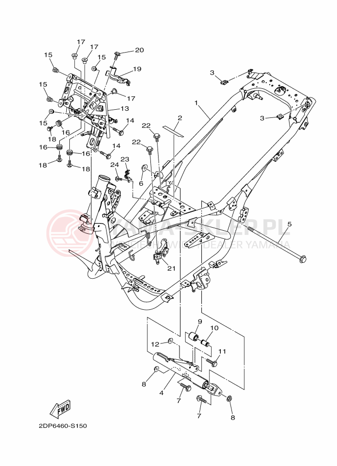 Schemat "rama" do Yamaha NMAX
