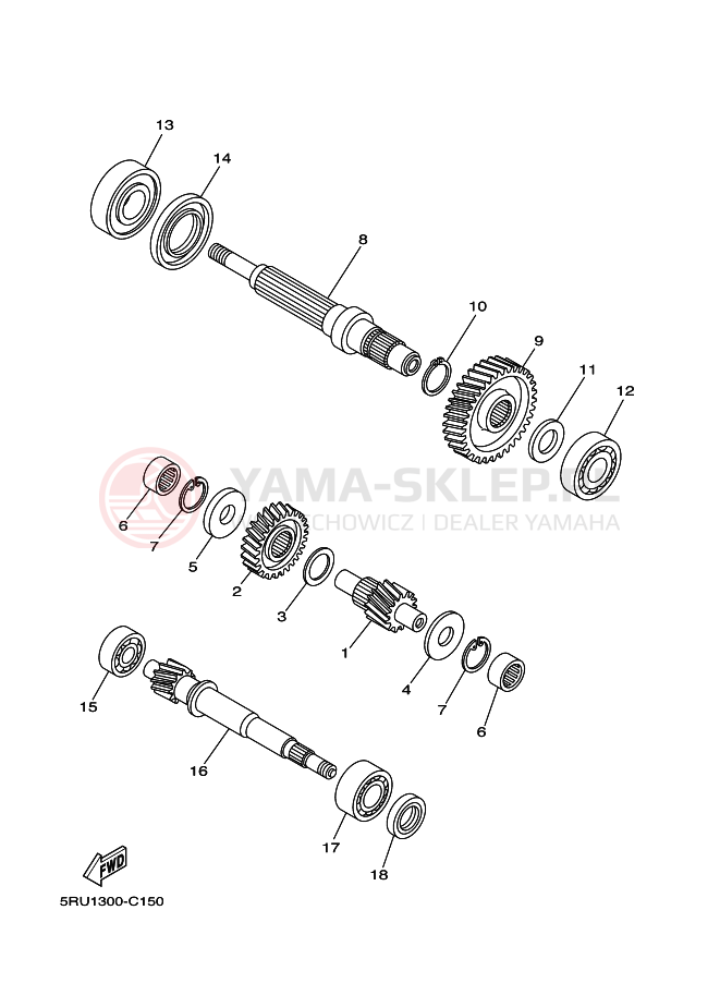 Schemat "Skrzynia biegów " do Yamaha MAJESTY400