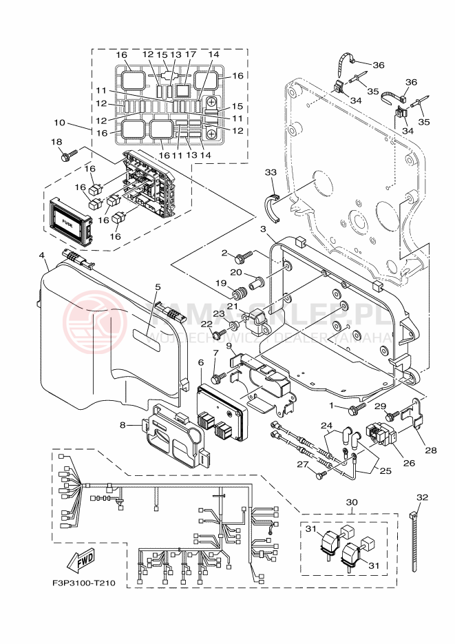 Schemat "układ elektryczny" do Yamaha GP1800