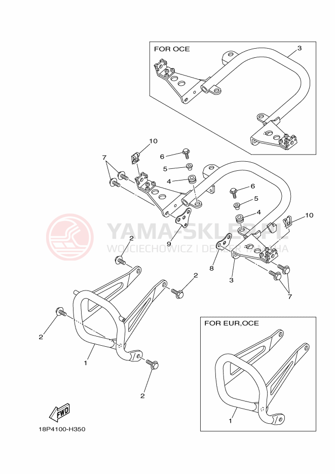 Schemat "RAMIĘ STERUJĄCE" do Yamaha YFZ450RSEY