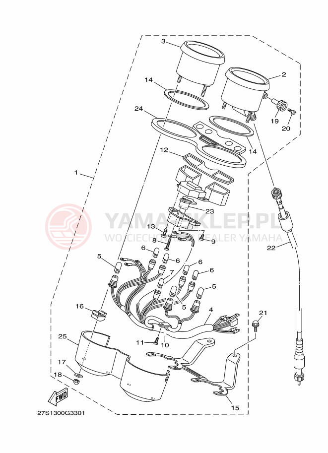 Schemat "licznik" do Yamaha YBR125