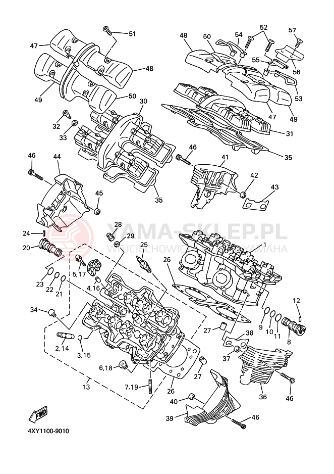 Schemat "głowica" do Yamaha XVZ13TF ROYALSTAR VENTURE