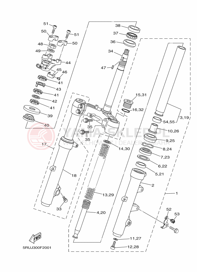 Schemat "Półki zawieszenia" do Yamaha YP400ABS