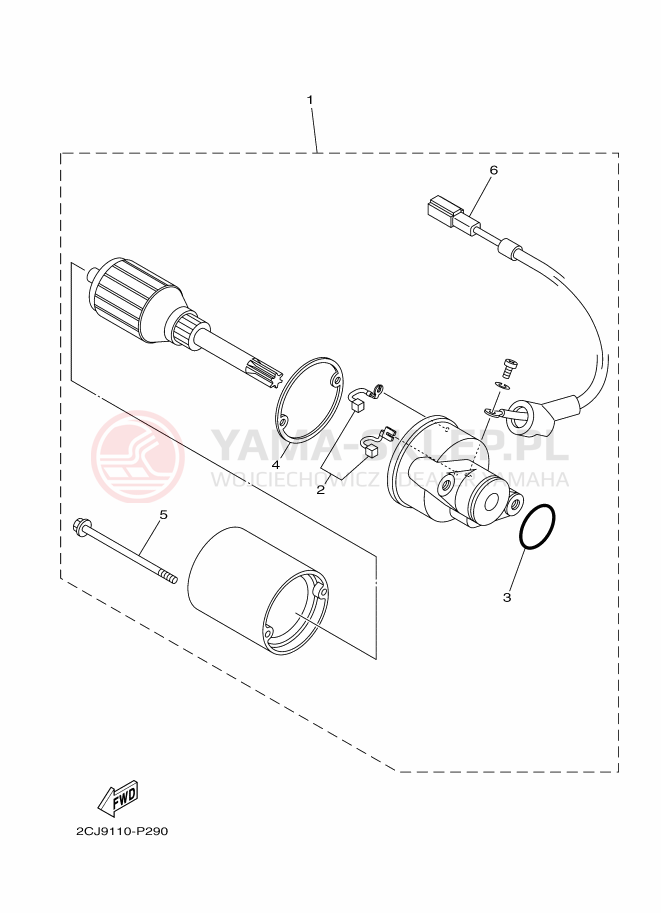Schemat "rozrusznik" do Yamaha TT-R50E