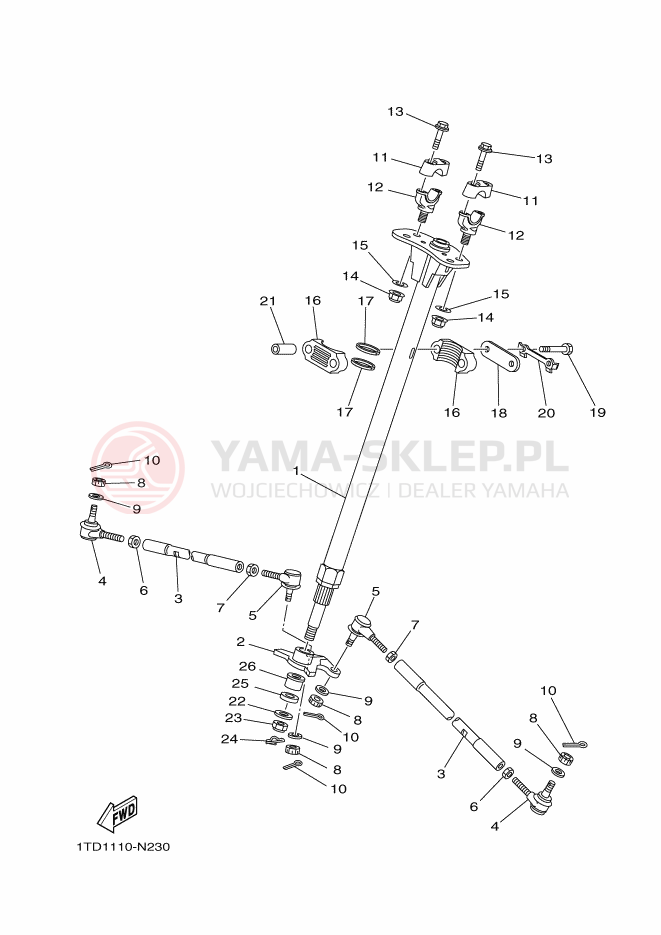 Schemat "Półki zawieszenia" do Yamaha YFZ450R