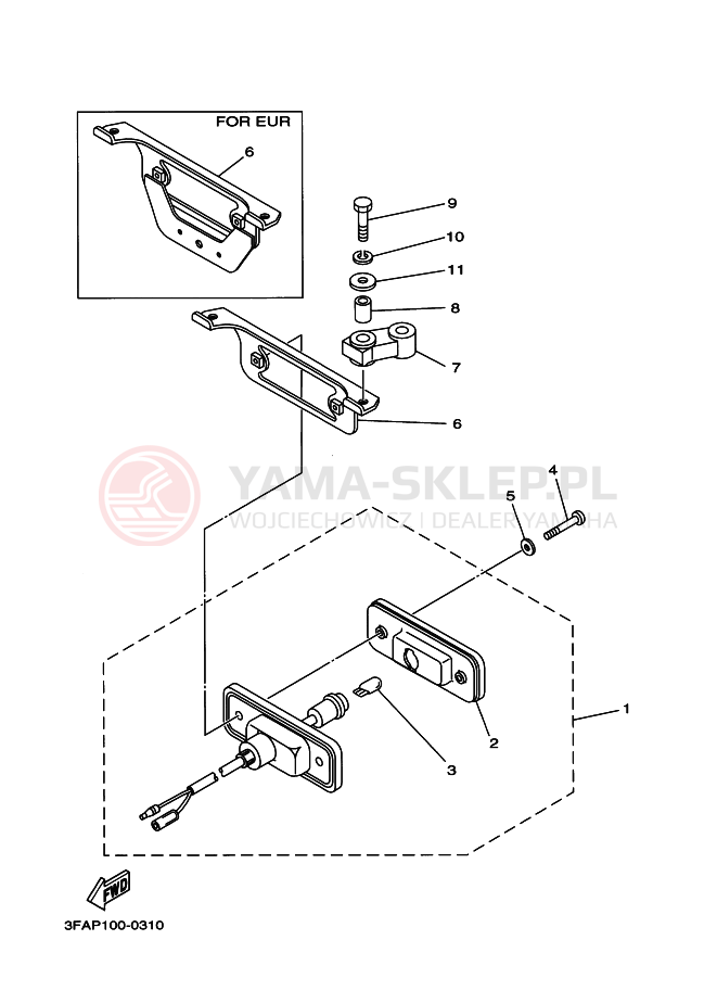 Schemat "lampa tył" do Yamaha BREEZE