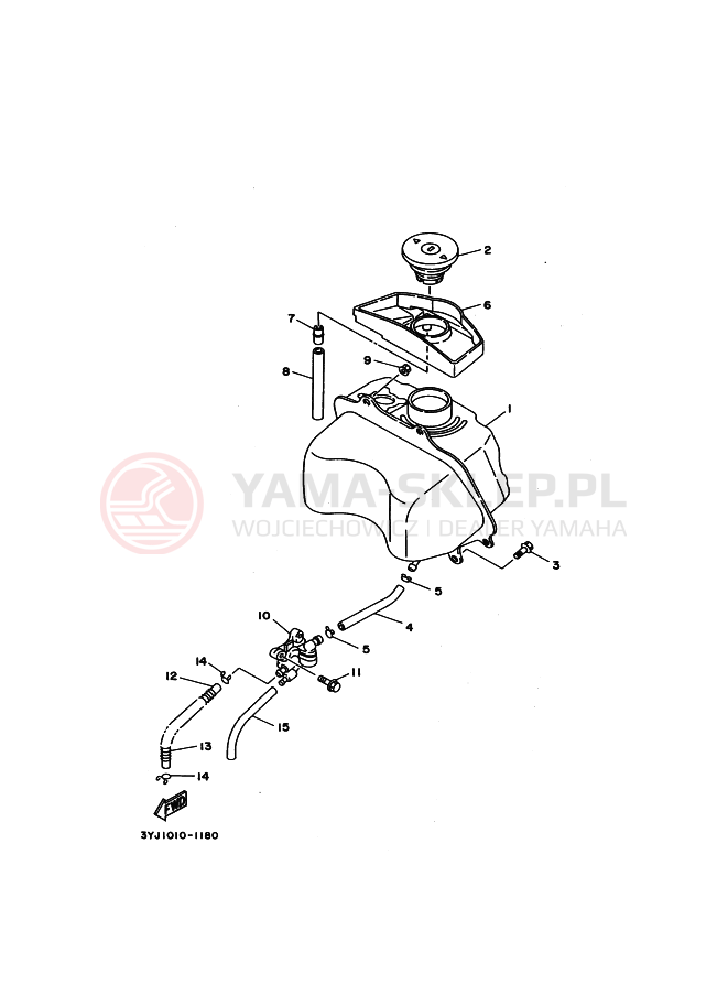 Schemat "zbiornik paliwa" do Yamaha YG50D JOG D
