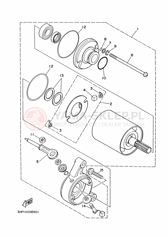Schemat "rozrusznik" do Yamaha BIG BEAR 350