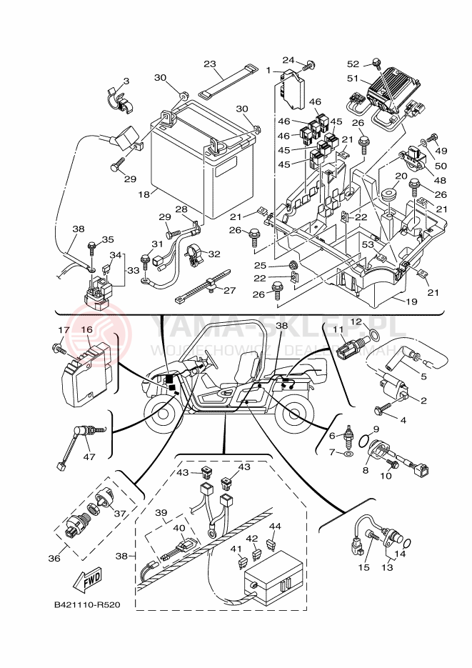 Schemat "układ elektryczny" do Yamaha VIKING