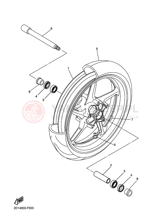 Schemat "Koło przód" do Yamaha FZ1-N FAZER