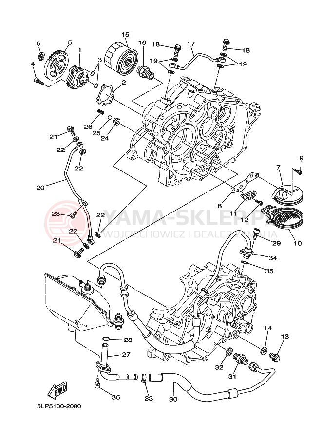 Schemat "Pompa olejowa" do Yamaha YFM660RP
