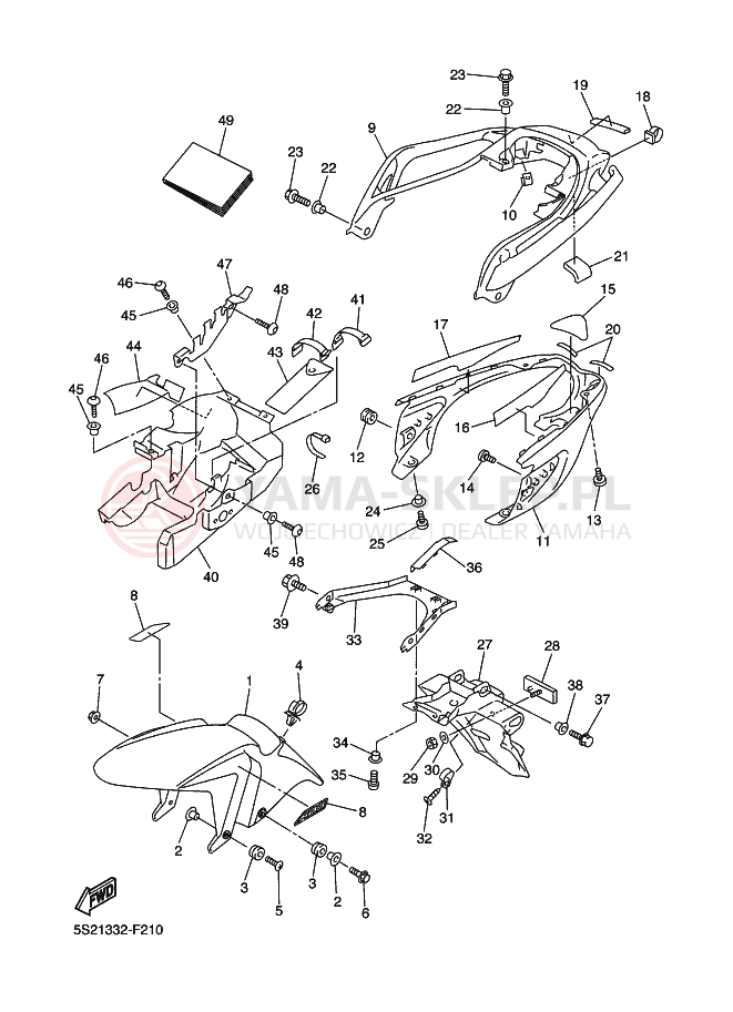 Schemat "błotnik" do Yamaha FAZER