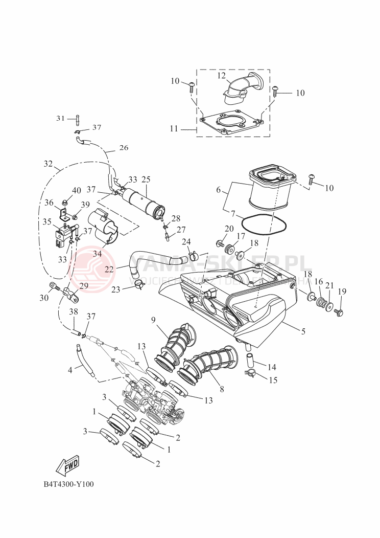 Schemat "Wtrysk paliwa" do Yamaha TRACER 7 35KW