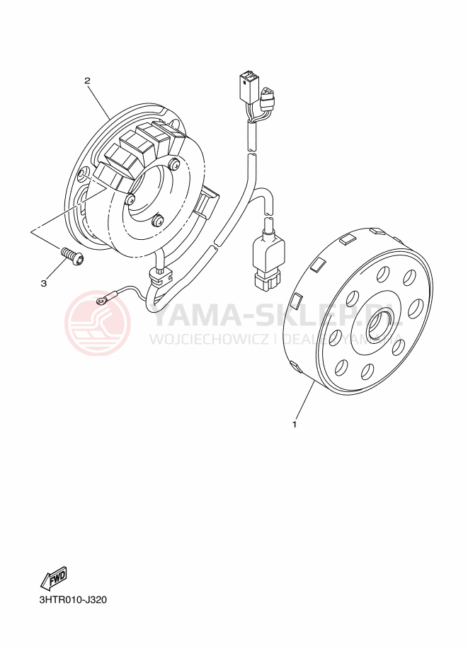 Schemat "alternator" do Yamaha SR400