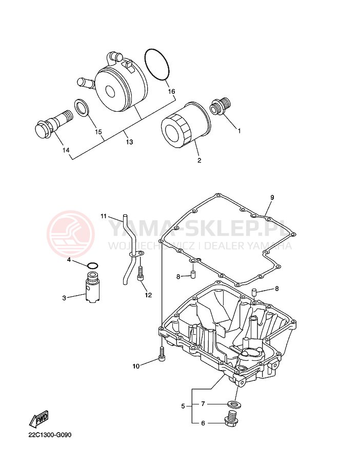Schemat "Filtr oleju" do Yamaha FAZER