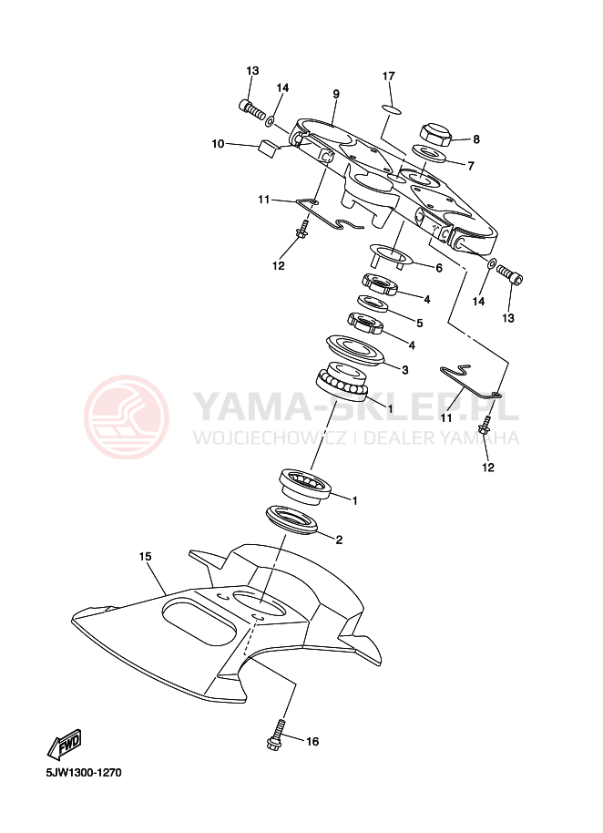Schemat "Półki zawieszenia" do Yamaha FJR1300