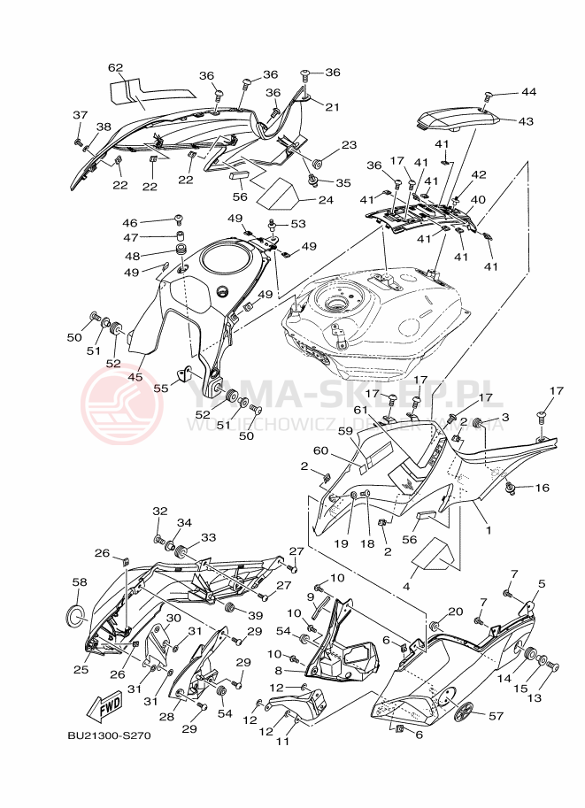 Schemat "ZBIORNIK PALIWA 2" do Yamaha MT-07 ABS