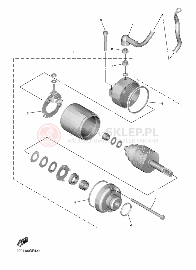 Schemat "rozrusznik" do Yamaha YZF-R6