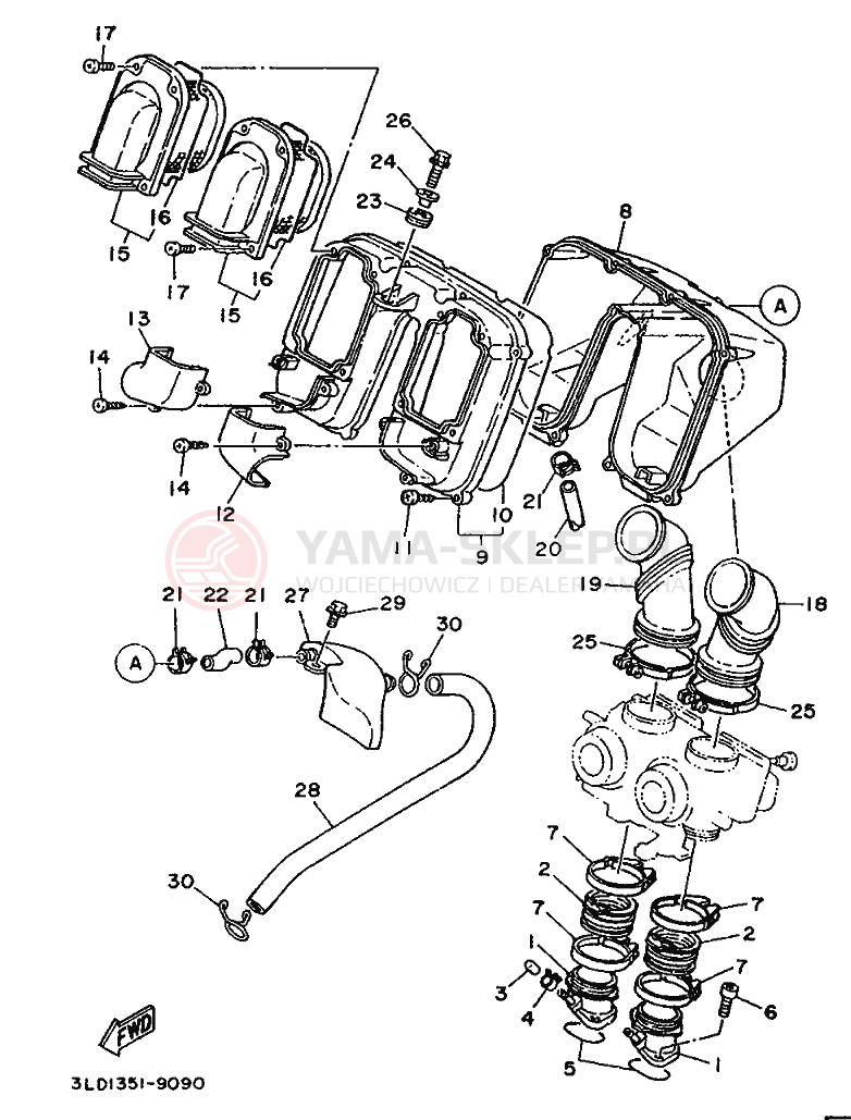 Schemat "Wtrysk paliwa" do Yamaha XTZ750 SUPERTENERE