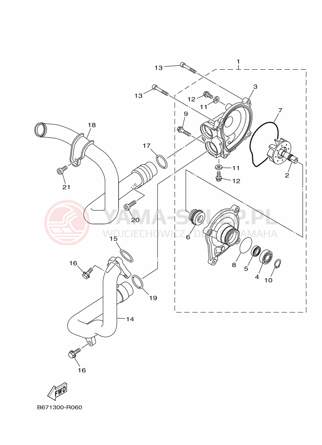 Schemat "Pompa wody" do Yamaha MT-10